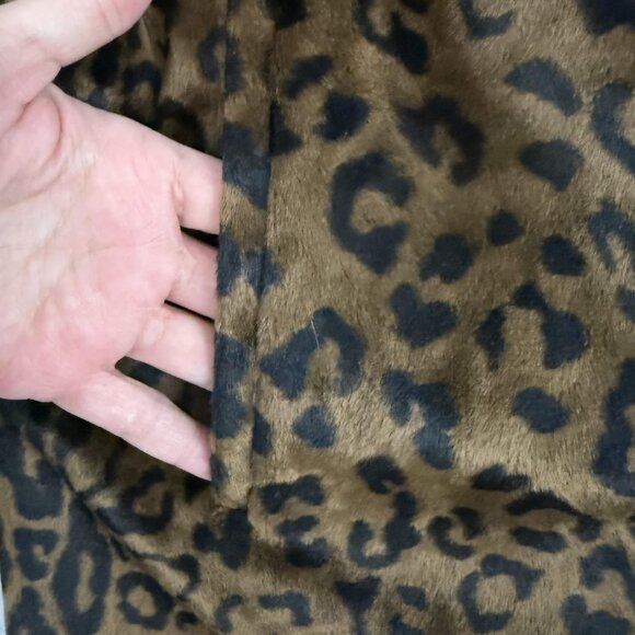 Talbots Coat Women's Medium Reversible Black Leopard Print Rain Jacket Trench - Picture 6 of 14